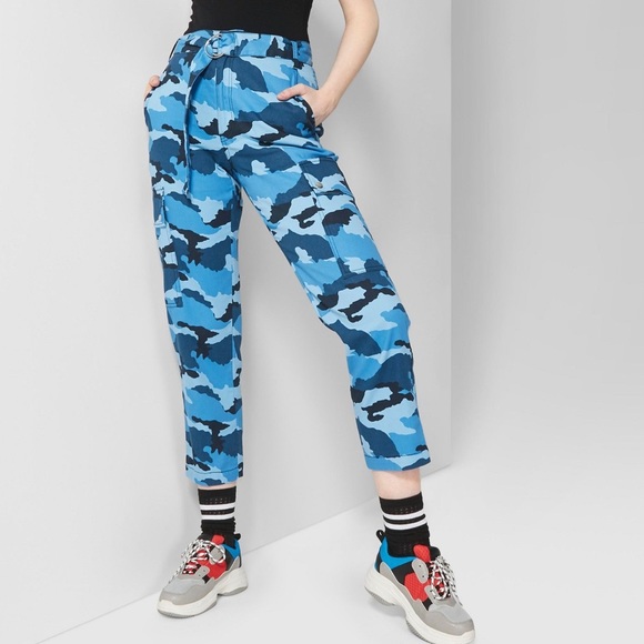 Blue camo cargo pants - Picture 2 of 4